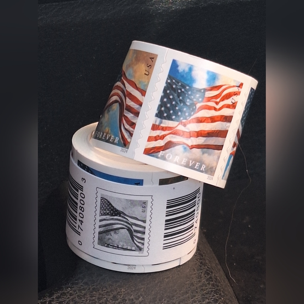 Forever Flag Stamps 1 Roll Of 100 First Class USPS Stamp U.S. Flag Stamps